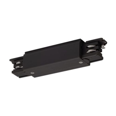 Längsverbinder mit Einspeise- möglichkeit für S-TRACK 3P.- Schiene, schwarz
