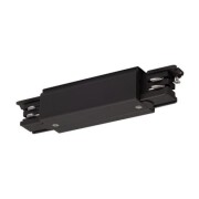 Längsverbinder mit Einspeise- möglichkeit für S-TRACK 3P.- Schiene, schwarz