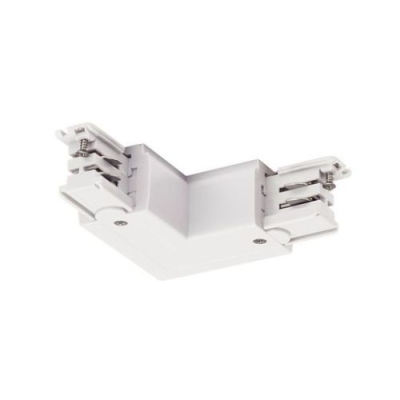 L-Verbinder für S-TRACK 3P.- Schiene, Erde, L-Version, weiss
