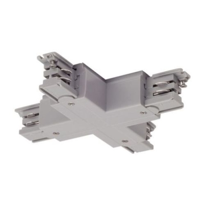 X-Verbinder für S-TRACK 3P.- Schiene, silbergrau