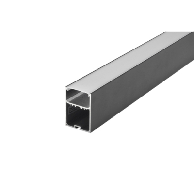 GLENOS Profi-Profil 4970-200, mit Cover, mattschwarz, 2m