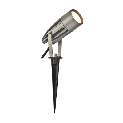 SLV SYNA LED, Erdspiess, silbergrau, 230V, 3000K
