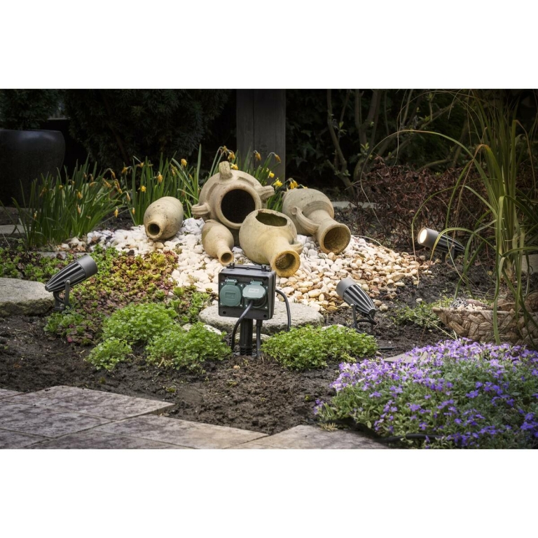SLV SYNA LED Outdoor Erdspiessleuchte anthrazit 230V IP55 3000K 9W