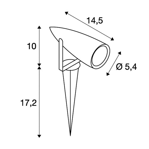 SLV SYNA LED Outdoor Erdspiessleuchte anthrazit 230V IP55 3000K 9W