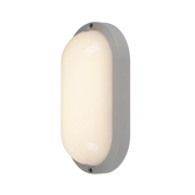 TERANG 2 XL SENSOR, Wand- und Deckenleuchte, oval, silber- grau, 3000K, IP44