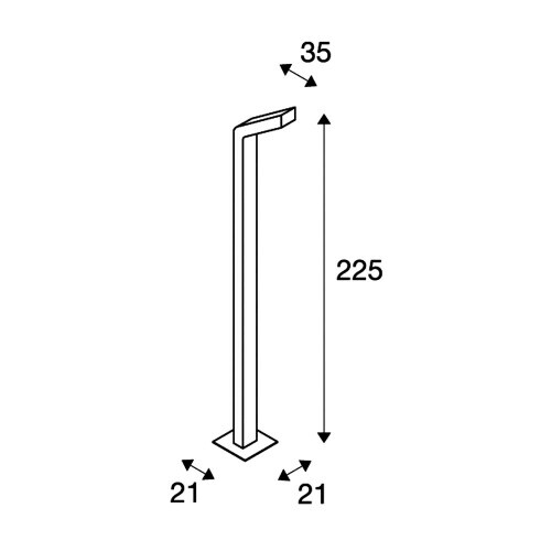 SLV BUCKLED, Outdoor Stehleuchte, gross, anthrazit