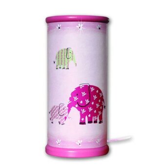 Tischleuchte DG "pink elephants" 1-flg.