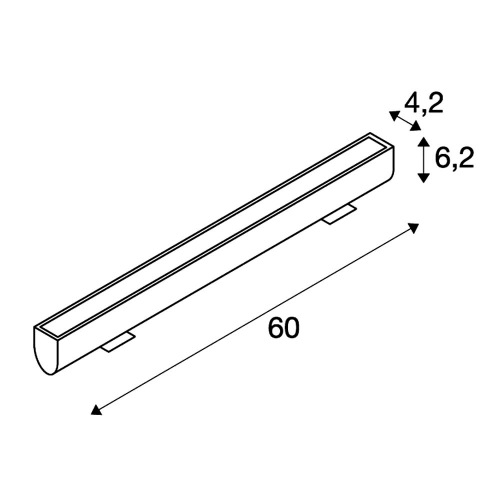 NEW GALEN LED, Wandleuchte, 60cm, silbergrau