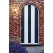 OUTDOOR LANTERN Wandleuchte, rund, anthrazit, klares Glas