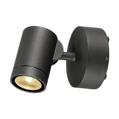 SLV GUNNSY WALL Wandleuchte, sandy anthracithe, 8W LED, 3000K