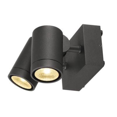 SLV GUNNSY WALL Wandleuchte, sandy anthracite, 2x8W LED, 3000K