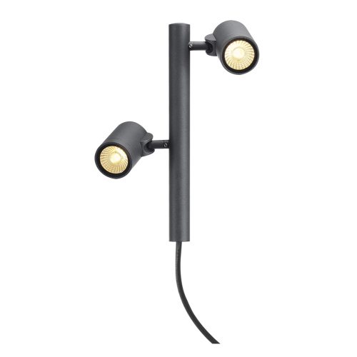 SLV GUNNSY Leuchtenkopf, double spot, sandy anthracite, 8W LED, 3000K