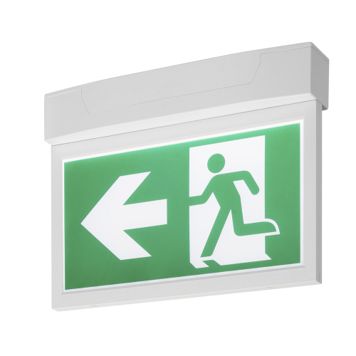 SLV P-LIGHT Emergency Exit sign big ceiling/wall, white