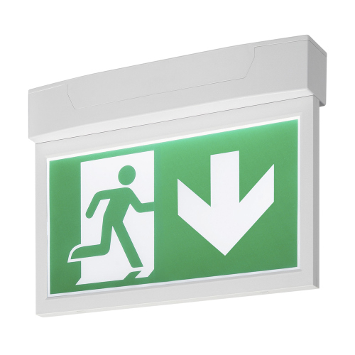 SLV P-LIGHT Emergency Exit sign big ceiling/wall, white