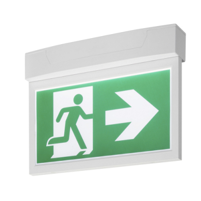 SLV P-LIGHT Emergency Exit sign big ceiling/wall, white