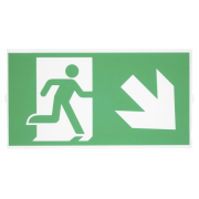 P-LIGHT Emergency Series Stair Signs for Exit Wall, Ceiling, Pendant, big, green