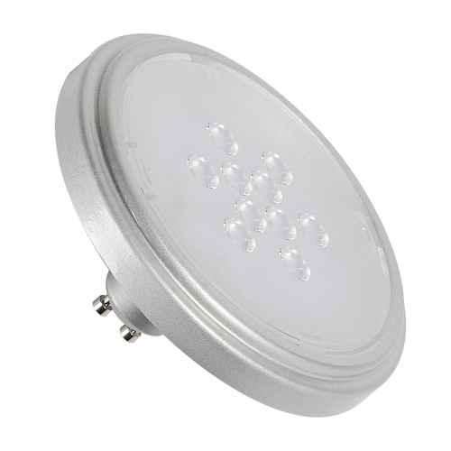 SLV QPAR111 Retrofit LED Leucht- mittel, GU10, 2700K, 25°, silbergrau