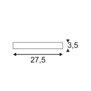 BATTEN LED 30, weiss, 4,6W, 3000K, inkl. Befestigung sklammern