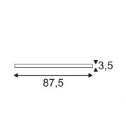 BATTEN LED 90, weiss, 12,4W, 3000K, inkl. Befestigun gsklammern