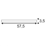 BATTEN LED 60, weiss, 8,1W, 4000K, inkl. Befestigung sklammern