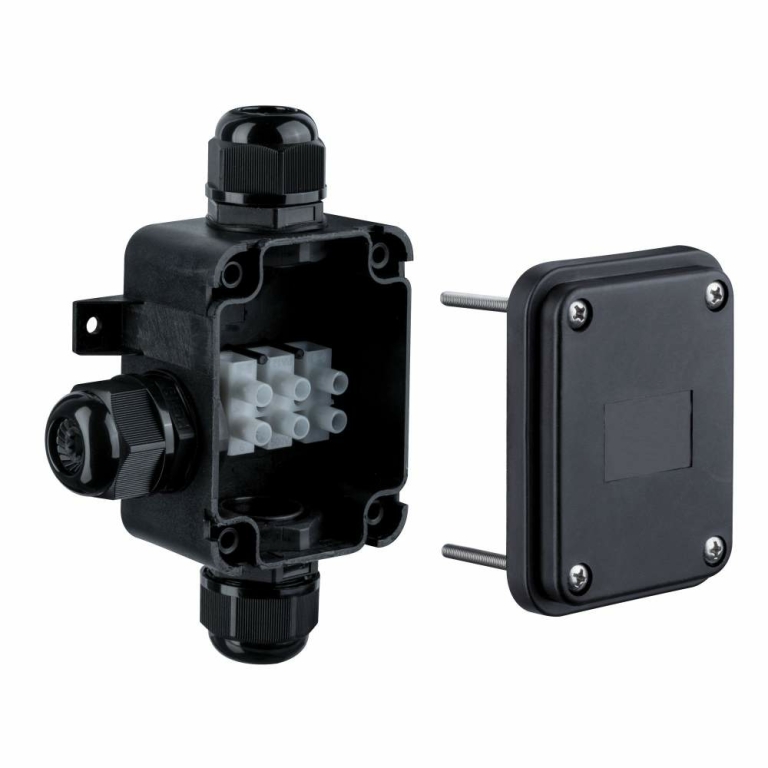 Paulmann Outdoor Verbindungsbox Kabeldurchmesser bis 15mm IP68 Schwarz