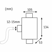 Outdoor Verbindungsbox Kabeldurchmesser bis 15mm IP68 Schwarz