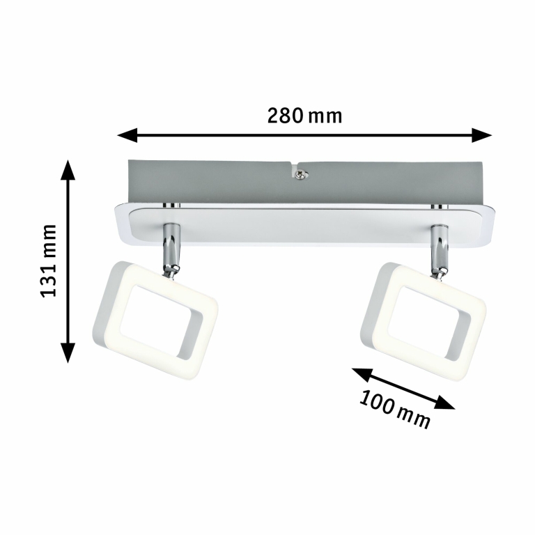 Paulmann Spotlight Frame    3000K 2x320lm 230V 2x4,5W  Weiß matt Chrom