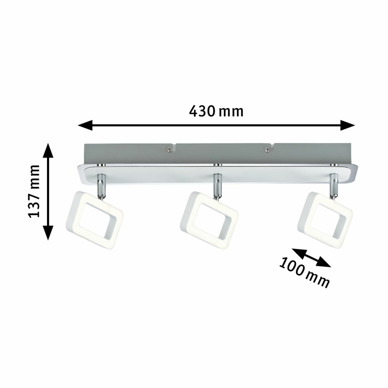 Paulmann Spotlight Frame    3000K 3x320lm 230V 3x4,5W  Weiß matt Chrom