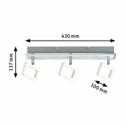 Spotlight Frame    3000K 3x320lm 230V 3x4,5W  Weiß matt Chrom
