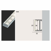 Square Profil mit Diffusor 1m