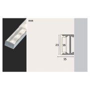 Square Profil mit Diffusor 2m