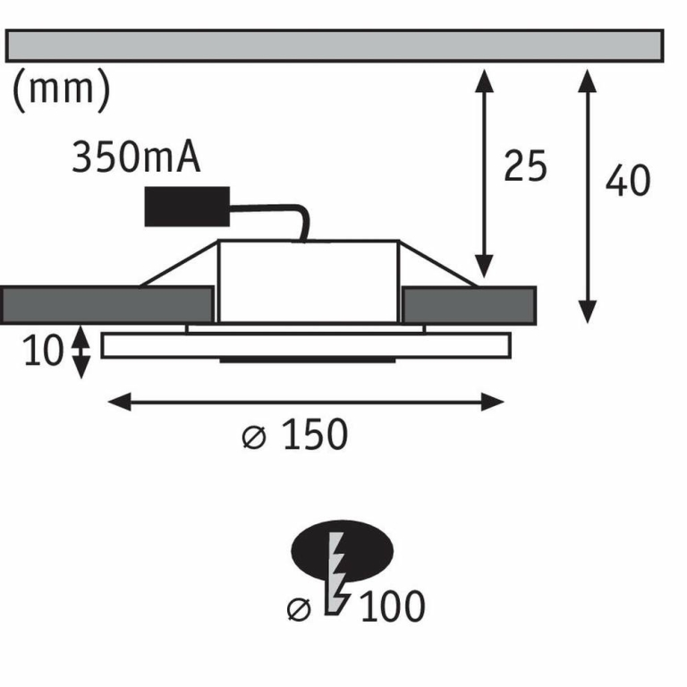 Paulmann Premium LED Einbauleuchte 3er Set Whirl Basisset rund dimmbar 150mm 3x6W 3x450lm 230V 3000K Alu gedreht/Satin