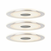 Premium LED Einbauleuchte 3er Set Whirl Basisset rund dimmbar 150mm 3x6W 3x450lm 230V 3000K Alu gedreht/Satin