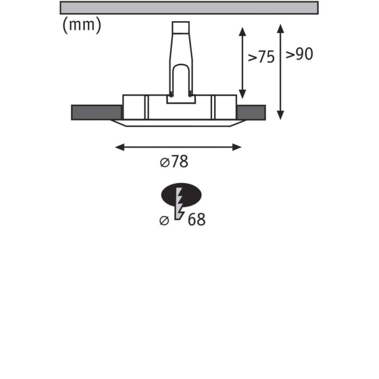 Paulmann Einbauleuchte Nova rund Eisen 1er-Set