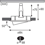 Einbauleuchte Nova rund Eisen 1er-Set