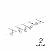 Seilsystem Salt Chrom matt mit 5 Spots