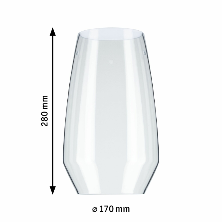 Paulmann URail 2Easy Lampenschirm Vento Klarglas Transparent