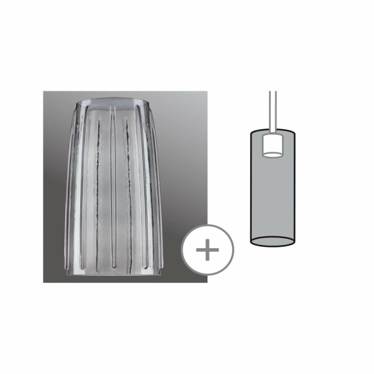 Paulmann URail 2Easy Lampenschirm Drio Rauchglas
