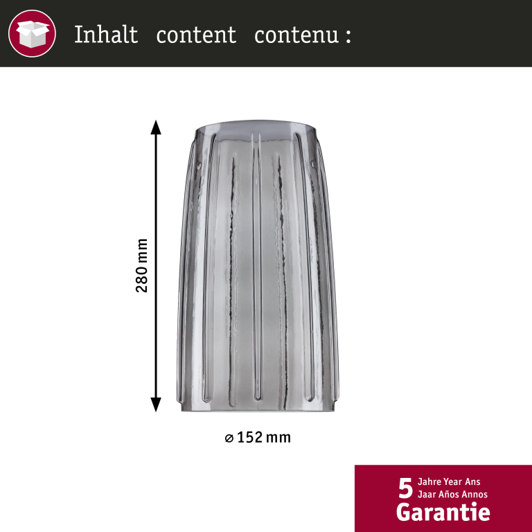 Paulmann URail 2Easy Lampenschirm Drio Rauchglas