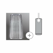 URail 2Easy Lampenschirm Drio Rauchglas