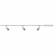 URail LED Schienensystem Komplettset Cover Chrom matt inkl. 3 Spots