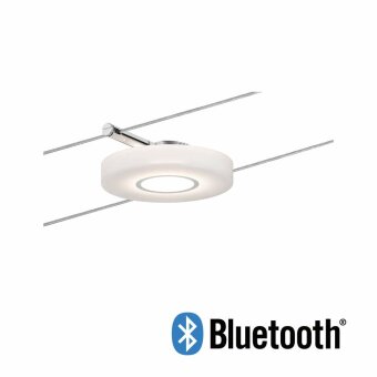 Paulmann LED Seilsystem Smart Home Bluetooth DiscLED I Einzelspot 200lm 4,4W Tunable White 12V Satin