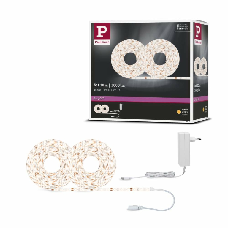 Paulmann SimpLED Strip Set 10m 22W Warmweiß