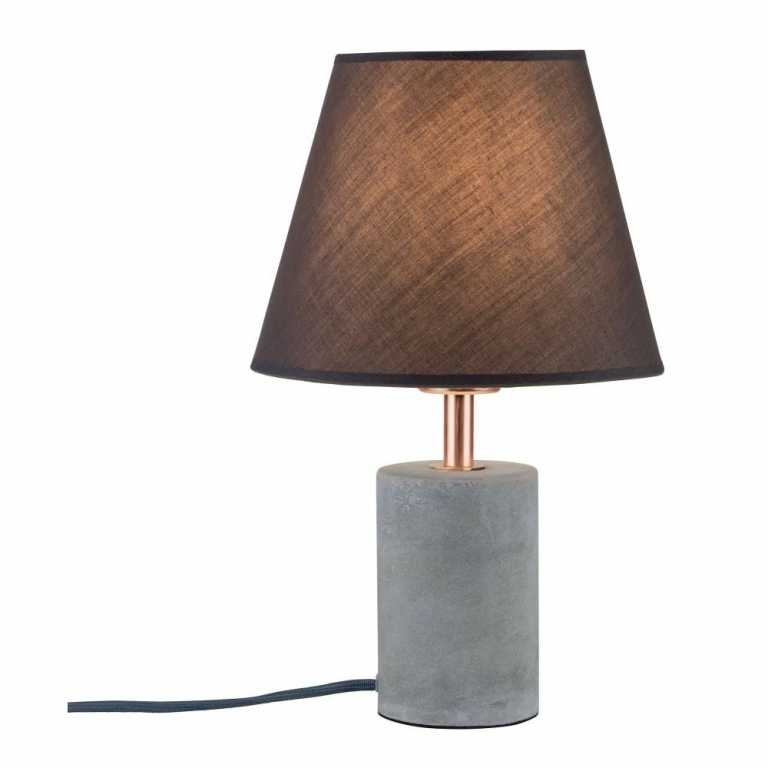 Paulmann Neordic Tischleuchte Tem E27 max. 20W Grau/Kupfer Stoff/Beton/Metall