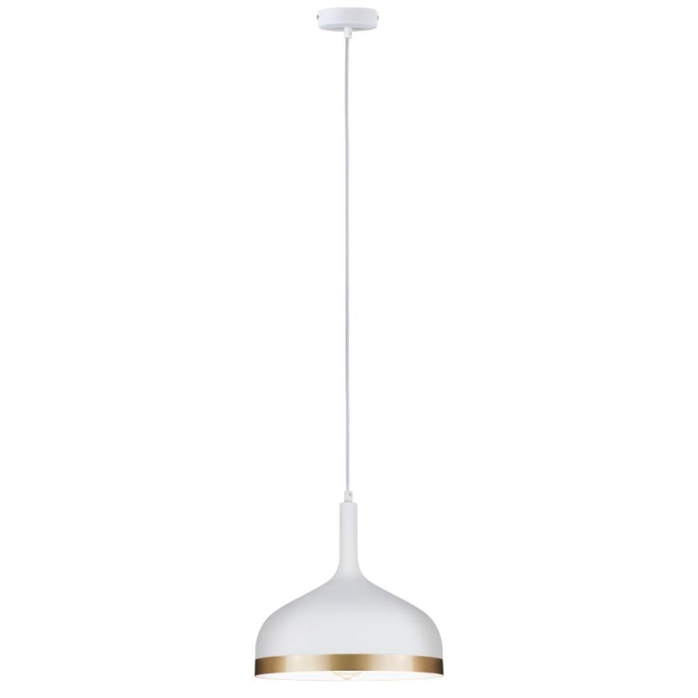 Paulmann Neordic Pendelleuchte Embla E27 max. 20W Weiß matt/Gold dimmbar Metall 1-flammig