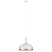 Neordic Pendelleuchte Embla E27 max. 20W Weiß matt/Gold dimmbar Metall 1-flammig