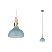 Pendelleuchte 1-flammig Neordic Juna E14 max. 20W Softgrün/Kupfer/Holz dimmbar Metall/Holz