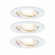 LED Einbauleuchte Nova Plus Basisset schwenkbar IP65 rund 93mm GU10 3x7W 460lm 230V dimmbar 2700K Weiß matt