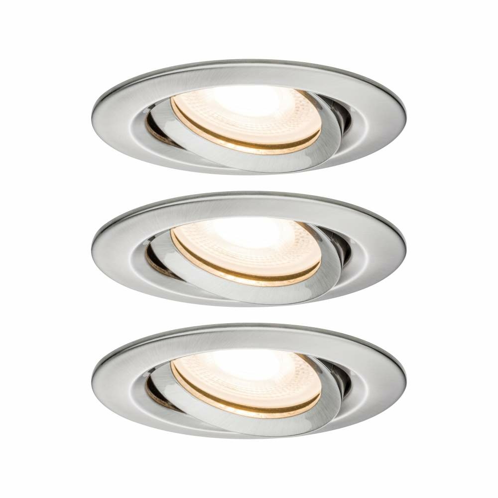 Paulmann 92900 LED Einbauleuchte Nova Plus rund 3x7W GU10 230V dimmbar  schwenkbar | Lampen1a