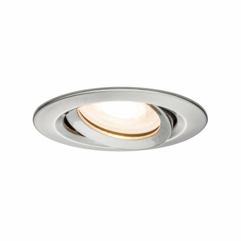 Paulmann LED Einbauleuchte Nova Plus rund 3x7W GU10 230V dimmbar schwenkbar Eisen gebürstet